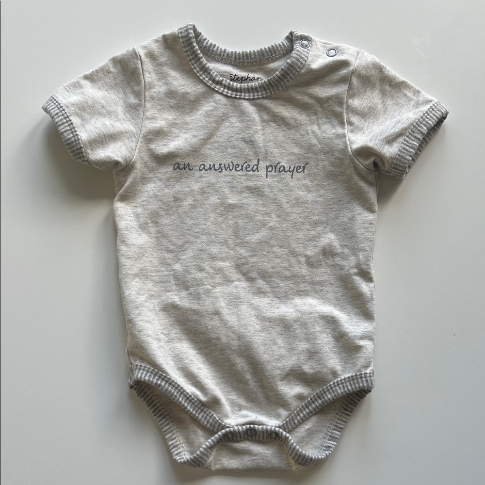 Stephan Baby  'an answered prayer' Short-Sleeve One-Piece Bodysuit